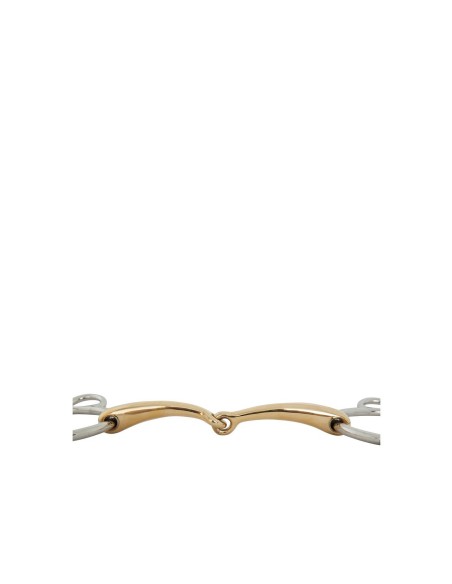 BR Single Jointed Three Ring Gag Soft Contact 12 mm Ø Centre Ring 70 mm