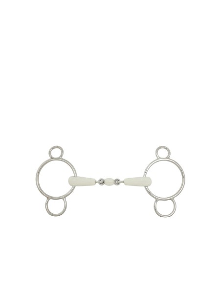 BR Double Jointed Three Ring Gag Combo Comfort 18 mm Ø Centre Ring 70 mm