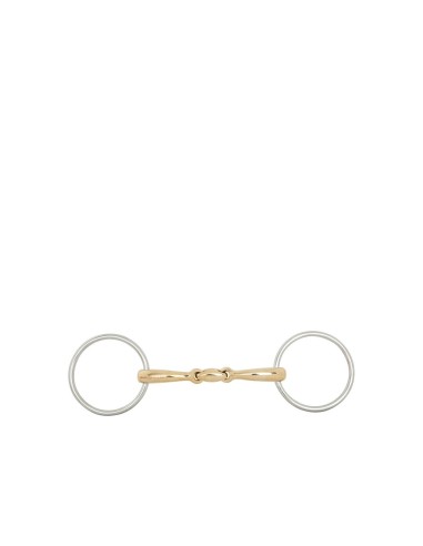 BR Double Jointed Loose Ring Snaffle Soft Contact 14 mm