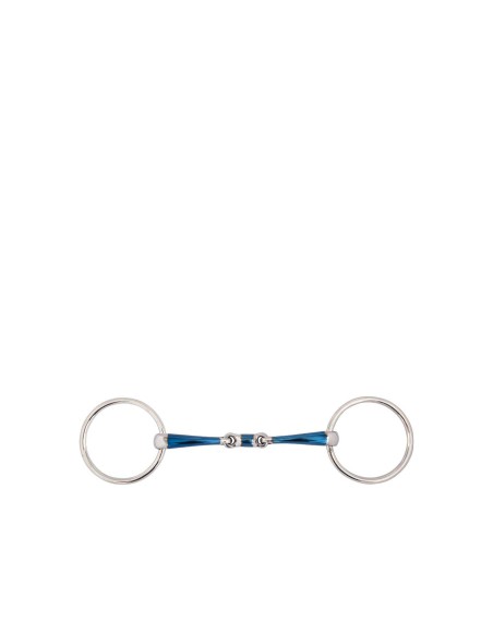 BR Double Jointed Loose Ring Snaffle Sweet Iron Magic System 14 mm