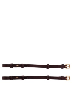 BR Cheekpieces - Brown/Gold