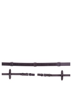 Rênes en cuir BR - Noir/Argent