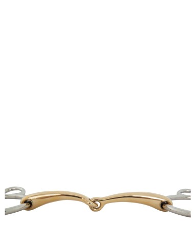 BR Single Jointed Three Ring Gag Soft Contact 16 mm Ø Centre Ring 70 mm
