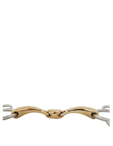 BR Double Jointed Three Ring Gag Soft Contact 16 mm Ø Centre Ring 70 mm