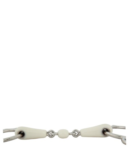 Mors à anneaux Pessoa double brisure BR Combo Comfort 18 mm Ø Centre Ring 70 mm