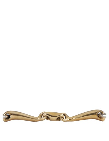 BR Double Jointed Loose Ring Snaffle Slightly Curved Soft Contact 14 mm