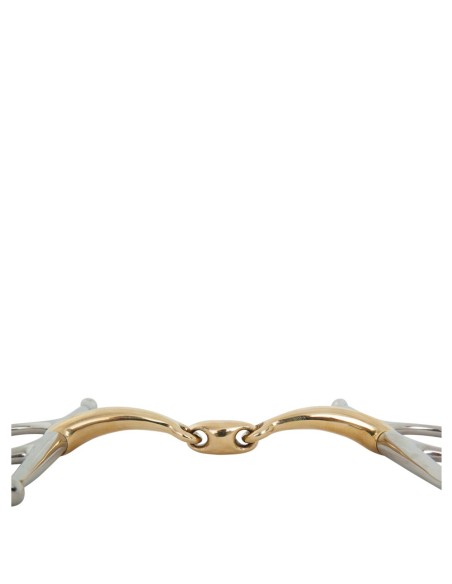 BR dubbel gebroken kneveltrens Soft Contact 14 mm scharen 165 mm