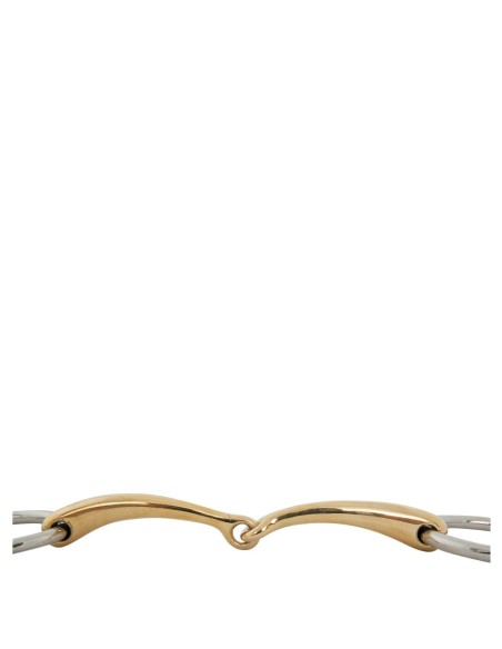 Mors de filet de bride simple brisure BR Soft Contact 10 mm Ø 50 mm