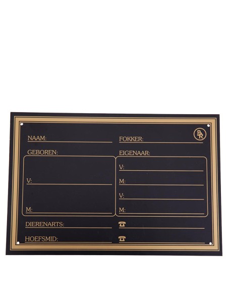 Plaque de box BR NL
