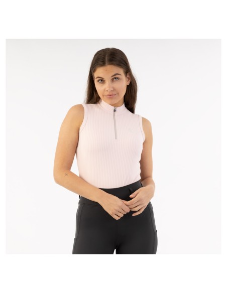 BR half zip mouwloos shirt Kirsten dames